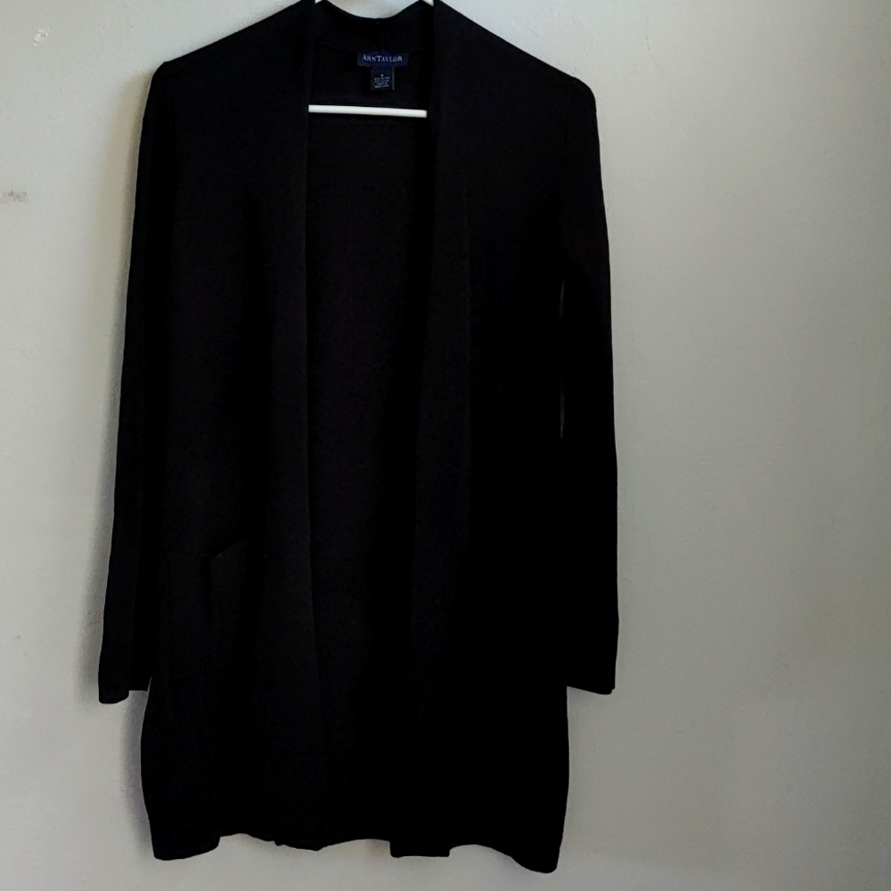 Ann Taylor black long sweater